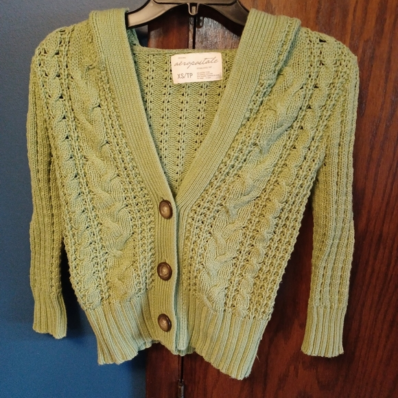 Aropostale button down hooded sweater XS - Picture 3 of 3